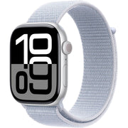 Apple Watch Gen 10 Series 10 Cell 46mm Silver Aluminum - Blue Cloud Sport Loop MWY23LW/A