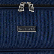 Travelers Club Swansea 3-Piece Carry-On Luggage Set, Expandable 22-Inch Spinner, Navy Peony