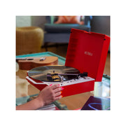 Victrola Re-Spin Sustainable Bluetooth Suitcase Record Player VSC-725SB-POR - Red
