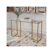 Martha Stewart Elli Desk - Clear Oil Rub Brnz CLEAR ONE SIZE