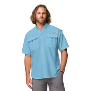 Columbia Bahama Short-Sleeve Button-Down Shirt - Vintage Blue - M