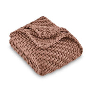 Allswell Weighted Knit Throw Blanket, 20 lb Even Weight Distribution, Savannah Taupe