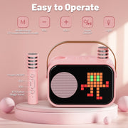 JYX D58-T-Pink Karaoke Machine, Home Karaoke System, Pink