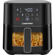 Chefman RJ38-4TW-BLACK Air Fryer 4 QT Compact Touch Controls with 4 Presets Black