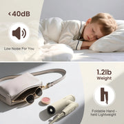 GCZ HDH-002 1500W Foldable High-speed Hair Dryer with Diffuser and Nozzle, Ivory