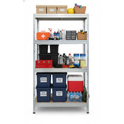 AR Shelving TR18S402KHEDZUS Basics Series 4-Tier Galvanized Steel Garage Storage Shelving Unit, Silver, 35 in W x 18 in D x 71 in H