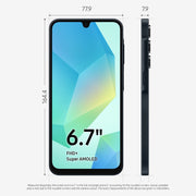 Samsung SM-A166UZKAXAA Galaxy A16 5G 128GB 4GB RAM Unlocked Android Smartphone, Blue Black