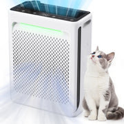 ALROCKET Air Purifier for Large Room, 2680 Ft Coverage, Washable and HEPA Filters, PM2.5 Air Quality Monitor, 5 Fan Speeds, Essential Oil Diffuser, White, DH-JH023