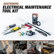 Southwire Electrical RV Tool Kit, 8 Piece, Multi-Tool Pliers, Manual Ranging Multimeter, Multi-Bit Screwdriver, LED Headlamp, Pocket Knife, Buss Blade Fuses, Zip Ties, Electrical Tape, 66983440