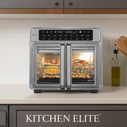 Kitchen Elite KE-AFO-109FD 26 Qt French Door Air Fryer Oven, Countertop Cooker with LED Display