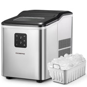 Cozeemax ICM1251 Ice Maker Machine, 2 Cube Sizes, 9 Ice Cubes in 6 Minutes, Silver
