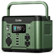 Qunler Portable Power Station, 300W 296Wh, Pure Sine Wave 120V AC Outlet, 60W USB-C PD, Multiple Ports, Green, PEP-S300