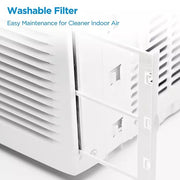 Midea MAW06R1YWT-S 6,000 BTU Easy Cool Electronic Window Air Conditioner with Remote Control, White
