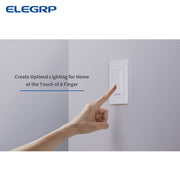ELEGRP Slide Dimmer Switch, Single Pole and 3-Way, Compatible with Dimmable LED CFL 300W and Incandescent Halogen 600W, White, 6-Pack, DM19-WH6