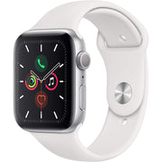 Apple Watch Gen 5 Series 5 44mm Silver Aluminum - White Sport Band MWRX2LL/A