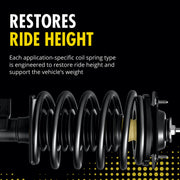 Monroe Quick-Strut Suspension Strut and Coil Spring Assembly, Front Left, Rust-Resistant Steel, Fits Chrysler Town & Country, Dodge Grand Caravan, Volkswagen Routan, 2011-2020, 471128L