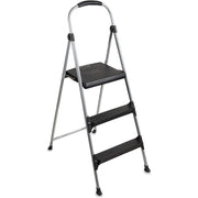 Cosco 3-Step Premium Folding Stool, White & Gray - Lightweight