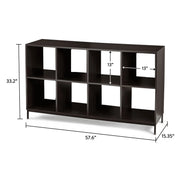 Better Homes & Gardens BH5336278612129 8-Cube Organizer with Metal Base, Espresso