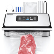 Inkbird INK-VS04 Home Food Vacuum Sealer Machine, Dual Motor Dual Pump, Multiple Sealing Modes for Dry Moist Liquid Foods, LED Countdown Display, Built-in Cutter and Bag Storage, Overheat Protection