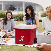 Igloo 60 QT Profile II Rolling Cooler with Ultratherm Insulation and Cool Riser Technology, Alabama Crimson Tide Red, 92 Can Capacity, Wheeled, 28204