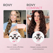 TYMO ROVY Compact 1 Inch Ceramic Curling Iron, Ionic Beach Wave Hair Waver, Fast Heating Pink HC507PM