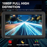 eRapta WRMACT501 Wireless Backup Camera 5'' Monitor 1080P HD Waterproof Night Vision 2 Min DIY