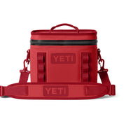 YETI Hopper Flip 8 Portable Soft-Side Cooler with ColdCell Insulation, Leakproof HydroLok Zipper, Waterproof DryHide Shell, Rescue Red