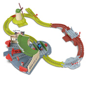 Mattel Thomas & Friends Exploring Tidmouth Sheds Train Set with Push-Along Thomas Engine, Harold Helicopter, Interactive Track Features, JLL36