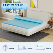 PayLessHere 2 Inch Gel Infused Memory Foam Mattress Topper, King Size, Non-Slip Surface, CertiPUR-US Certified