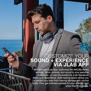 JLab JBuds Lux ANC Wireless Over-Ear Headphones, Hybrid Active Noise Cancelling, 70 Hour Battery, Cloud Foam Earcups, Gray