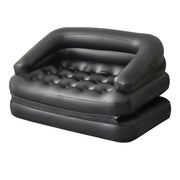 Honeydrill Inflatable Sofa Air Couch, 5-in-1 Multi-Function, Full Size 78in x 54in x 24in, Black, PVC
