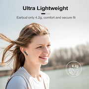 Cascho Wireless Ear Buds, Bluetooth 5.3, 48H Playtime, IPX7 Waterproof, In-Ear Stereo Headphones with Mic, LED Display, Black