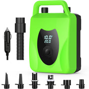 Moosoo Electric Portable Paddle Board Pump, 20PSI Air Compressor with Auto-Off and Deflation Function, Green, 12479304