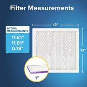 3M Filtrete HVAC Furnace Air Filter, MPR 1500, MERV 12, Advanced Allergen Reduction, 12x12x1, 6-Pack