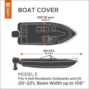 Classic Accessories 20-087-122401-00 DryGuard Heavy-Duty Waterproof Boat Cover