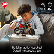 LEGO Technic Ducati Desmo450 MX Factory Motorcycle Building Set, 457 Pieces, Ages 10+, Multicolor, 42238