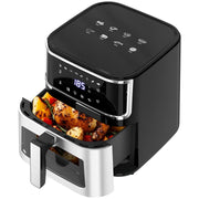Yilush Multifunctional Digital Air Fryer with Rotisserie and Dehydrator, 17 Touch Screen Presets, XL 7L Capacity, Auto Shutoff, Large Easy-View Window, Black, HQKJ
