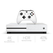 Microsoft Xbox One S Video Game Console, 500GB Storage, 4K Ultra HD Blu-Ray, HDR Technology, White, Includes Controller and Cables