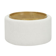 Beautiful 2767-6068F-17K Drew Stowaway Coffee Table with Storage, Cream