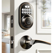 Veise Keyless Entry Door Lock with 2 Lever Handles
