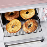 GreenLife Air Fry Toaster Oven, Stainless Steel, Healthy Ceramic Nonstick, PFAS Free, Adjustable Temp & Time Control, Tray & Basket, Pink, CC007673-001
