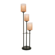 Lite Source LS-20700D/BRZ Bess 3-Light Table Lamp with Amber-Glass Shades, Dark Bronze