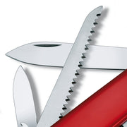 Victorinox Camper Swiss Army Knife, 13 Function Pocket Knife w/Large Blade, Screwdriver, Tweezers, Wood Saw, Red