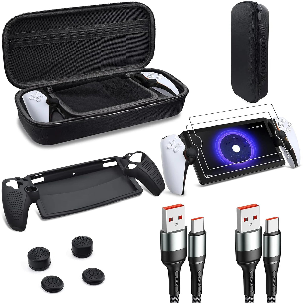 Microea Playstation Portal EVA Carrying Case & Accessories Bundle ...