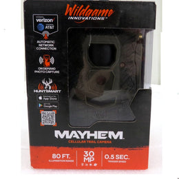 Wildgame Innovations WGIMYHM-W Mayhem Cellular Trail Camera, 28MP Photos, 720P HD Video, 80ft Detection and Flash Range, Gray