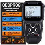 OBDPROG MT401 Automotive Diagnostic Tool with Odometer Correction, Mileage Adjustment, OBD2 Scanner, High-Speed ARM Processor, True Color Screen