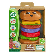 LeapFrog 80-609400 4-in-1 Learning Hamburger Plastic & fabric Plastic, Fabric with Accessories, Baby and Toddler Toys