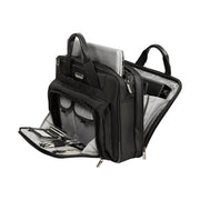 Targus Corporate Traveler Laptop Briefcase, 14 Inch, Black Ballistic Nylon, Checkpoint Friendly, Lockable Zipper Pulls, CUCT02UA14S