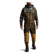 Sitka Men's Delta Zip Waders, Waterproof GORE-TEX, Insulated Lacrosse Aerofoam Boots, Earth, Extra Large Short, 11-Inch Boot, 600238-EA-XLS-11