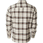 Banded Everglades Men's Long Sleeve Flannel Shirt, Double-Brushed 100% Cotton, Untucked Fit, Oatmeal Plaid, Large